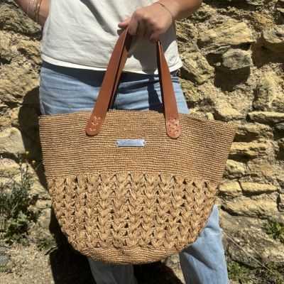 Sac cabas raphia - made in France