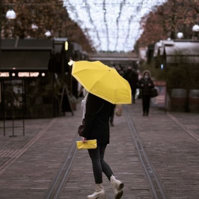 Mini Parapluie - Jaune Etoilé