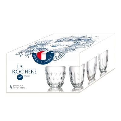 Coffret de 4 verres de 4 motifs différents