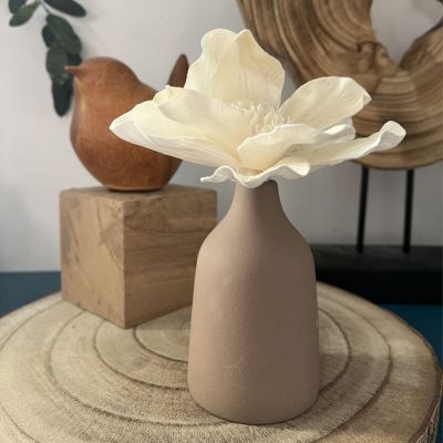 Diffuseur de parfum d'ambiance par capillarité : vase Taupe