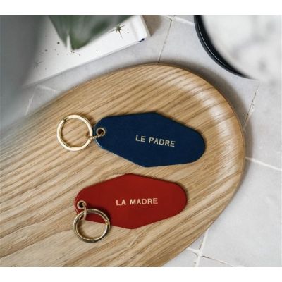 Porte clef en cuir pour la famille