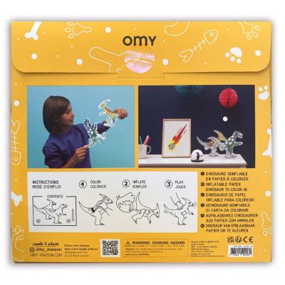 Omy - 2 Dinos à colorier et gonfler pour jouer avec