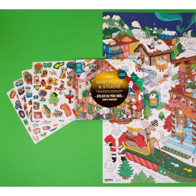 Poster géant + 100 stickers de Noël