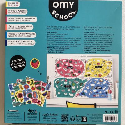 Omy - poster & 60 stickers Fruits & Légumes