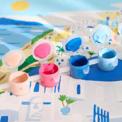 Coffret Peinture au Numéro Santorini - Petit Pinceau 