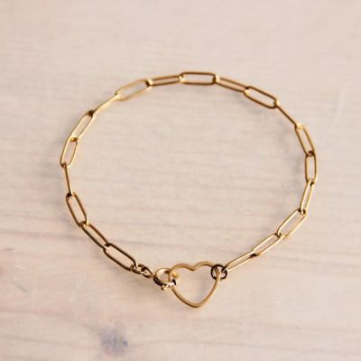 Bracelet chaine Coeur dorée