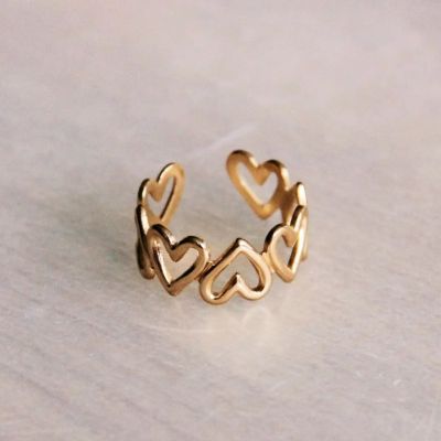 Bague Ajustable Coeurs 