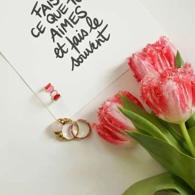 Bague Ajustable Rose