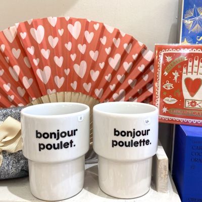 Felicie Aussi - mug bonjour Poulet & Poulette