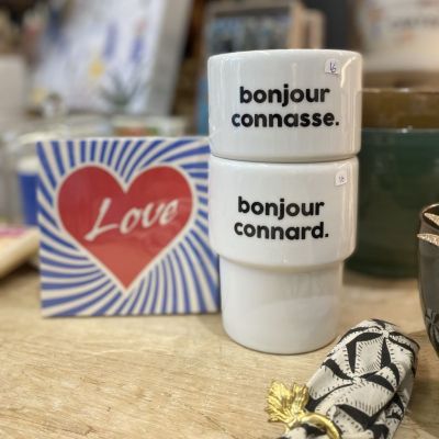 Felicie Aussi - mug bonjour Connasse & Connard