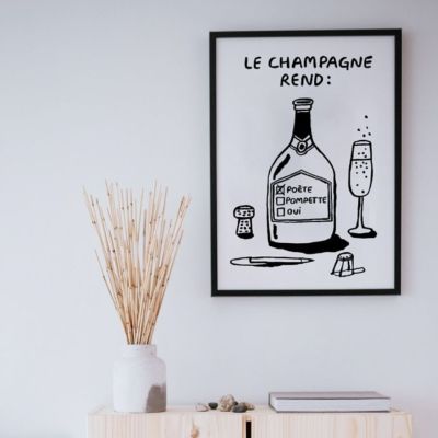 Les Raffineurs - Affiche illustrée "Le Champagne fait..."