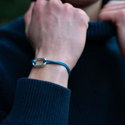 Bracelet maillon - bleu marine