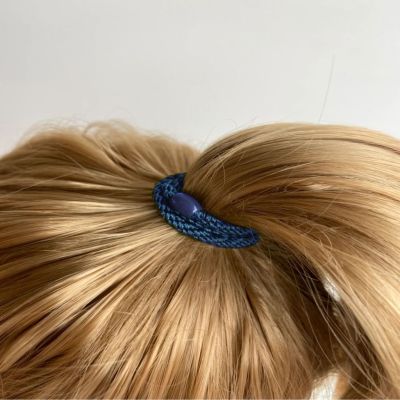 Elastique cheveux KKNEKKI -  Fin bleu Indigo