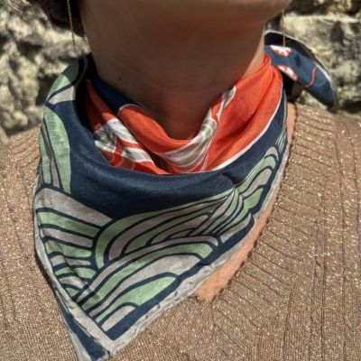 Les belles Vagabondes - mini foulard en soie de très belle qualité