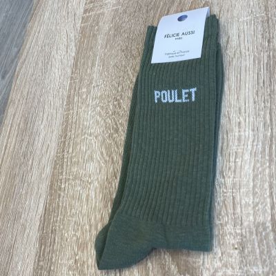 Félicie Aussi - Chaussettes Homme Poulet kaki