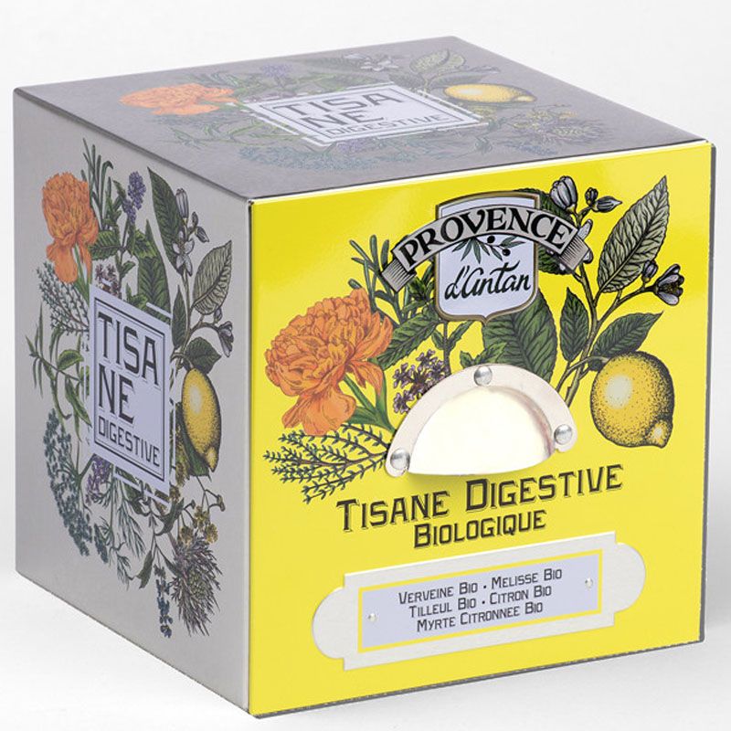 Tisane bio - Jour d'Amour - Boite métal de 24 sachets, Provence d'Antan